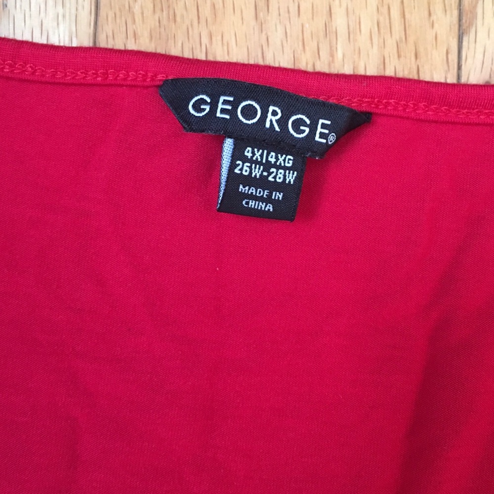 George Sleevless Red Sequence 4x Ladies Tank Top - image 2